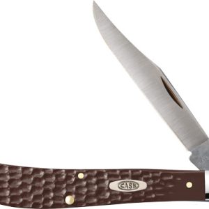 CASE KNIVES JIGGED BROWN - SYNTHETIC SLIMLINE TRAPPER