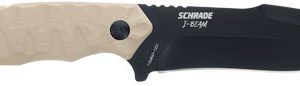SCHRADE KNIFE I-BEAM 5" FIXED - AUS-8 BLACK/FDE G10 HANDLE