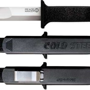 COLD STEEL PEACE MAKER III 4" - PLAIN EDGE BOOT KNIFE W/SHEATH
