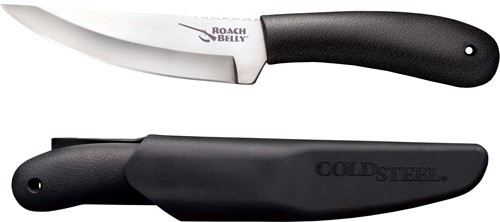 COLD STEEL ROACH BELLY 4.5" - PLAIN EDGE BLADE W/SHEATH
