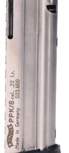 WALTHER MAGAZINE PPK/S 22LR - 10RD NICKEL PLATED STEEL