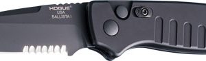 HOGUE BALLISTA-I BUTTON AUTO - TANTO PRT. SERRATED MATTE BLK