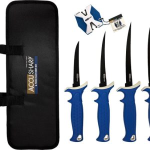 ACCUSHARP 6-PIECE FILLET KNIFE - KIT W/SHARPENER & ZIP CASE
