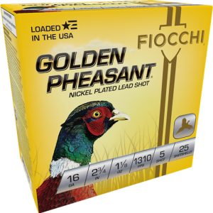 FIOCCHI GOLDEN PHEASANT 16GA - 2.75" 1-1/8 #5 25RD 10BX/CS