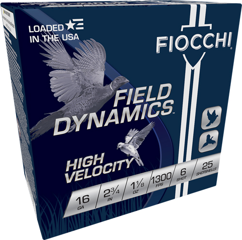 FIOCCHI 16GA 2.75" 1-1/8OZ #6 - 1300FPS 25RD 10BX/CS