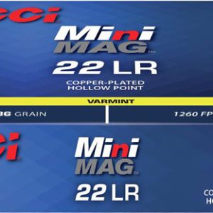 CCI MINI-MAG 22LR 36GR PLATED - HP 1260FPS 300RD 10BX/CS