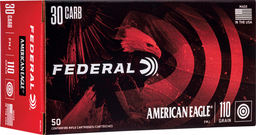 FEDERAL AE 30 CARBINE 110GR - FMJ 50RD 10BX/CS