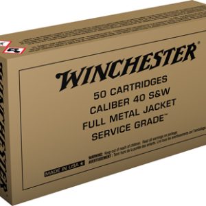 WINCHESTER SERVICE GRADE 40 SW - 165GR FMJ-RN 50RD 10BX/CS