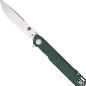 COBRATEC MONARCH 3.5" FOLDER - GREEN D2 STEEL W/CLIP