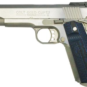 COLT GOLD CUP TROPHY 45ACP 5" - 8RD STAINLESS BLUE G10 GRIPS