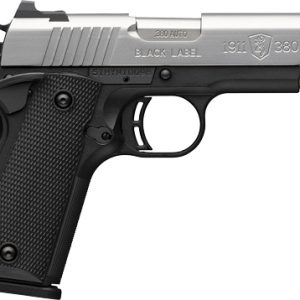 BROWNING 1911-380 STAINLESS - 380ACP 3.58"COMP 8RD BLK/SS