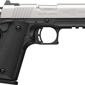 BROWNING 1911-380 SS 380ACP - 3.58"COMP 8RD BLK/SS W/RAIL