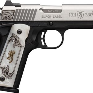 BROWNING 1911-380 SS/ENGRAVED - 380ACP FS 3.58" WHITE PEARL