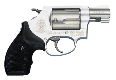 S&W 637 38SPL+P 1.875" FS - 5-SHOT SS BLACK RUBBER