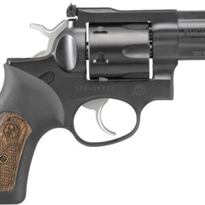 RUGER GP100 357MAG 3" ADJ. - BLUE RUBBER W/WOOD INSERT