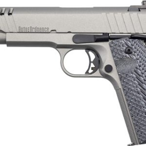 AUTO-ORDNANCE 1911A1 45ACP - STAINLESS NGT SGT RUBBER GRIP