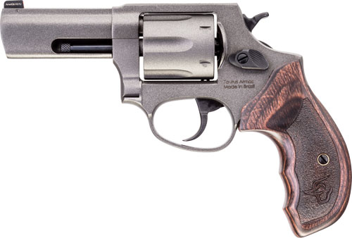 TAURUS 856 38SPL 3" NGT SGT - TUNGSTEN CERAKOTE WOOD GRIP - Image 2