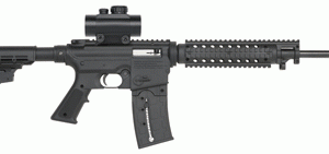 MOSSBERG 715T FLAT TOP 22LR - 16.25" 25RD RED DOT BLUED/SYN