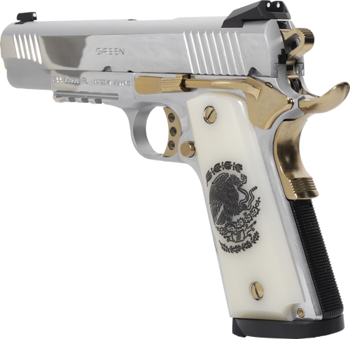 GIRSAN MC1911S LIBERADORE II - 9MM 10RD CHROME GOLD ENGRAVED