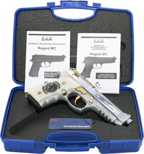 GIRSAN REGARD LIBERADORE II - 9MM GOLD/CHROME ENGR.18-SHOT