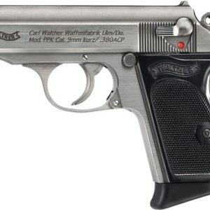 WALTHER PPK 380ACP SS FS - 6+1 RD BLACK SYNTHETIC GRIPS
