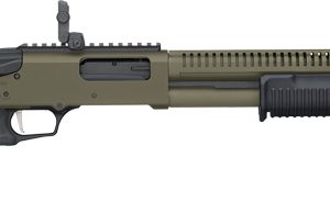 MOSSBERG 590R TACTICAL 12GA - 18.5" 6RD ADJ STK OD GREEN
