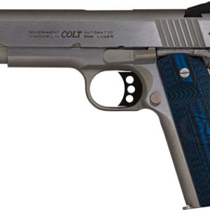 COLT COMPETITION 9MM 5" 8RD - STAINLESS BLUE G10 GRIPS