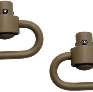 GROVTEC HD PUSH BUTTON SWIVELS - CERAKOTE FDE 1 1/4" 2-PACK