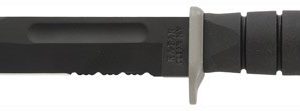 KA-BAR D2 EXTREME KNIFE - 7" SERR W/PLASTIC SHEATH