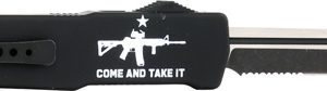 TEMPLAR KNIFE LARGE ZINC OTF - COME & TAKE IT AR 3.5" D2 SRTD