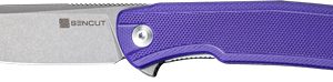 SENCUT KNIFE SCITUS 3.47" - PURPLE G10/GRAY STONEWASH D2
