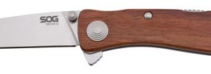 SOG KNIFE TWITCH II - SATIN POLISH WOOD HANDLE