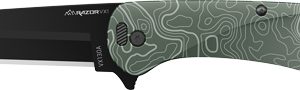 OUTDOOR EDGE RAZOR VX1 3" FLDR - GREEN TOPO ALUM SPRING ASSIST