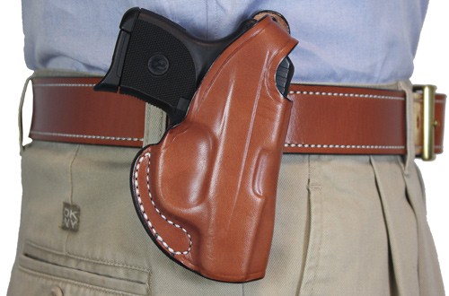 DESANTIS MAVERICK HOLSTER RH - OWB LEATHER S&W B-GUARD 380 TN