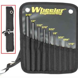 WHEELER 9-PC ROLL PIN PUNCH - SET W/STORAGE POUCH