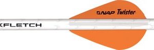 NAP QUICKFLETCH W/2" TWISTER - VANES WHITE/ORANGE/ORANGE 6PK