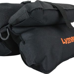 LYMAN MATCH BENCH SHOOTING BAG - FILLED BLACK NYLON/SUEDE
