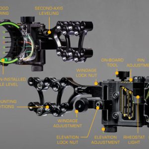TROPHY RIDGE BOW SIGHT FIX 5 - 5-PIN .019 RH BLACK
