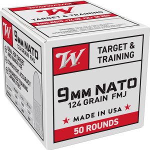 WINCHESTER USA 9MM LUGER - 124GR FMJ-RN 50RD 20BX/CS