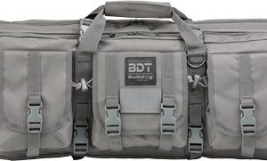 BULLDOG 43" 2 GUN TACTICAL CSE - 3 LARGE ACCESSORY POCKETS GREY