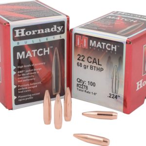 HORNADY BULLETS 22 CAL .224 - 68GR JHP-BT 100CT 40BX/CS