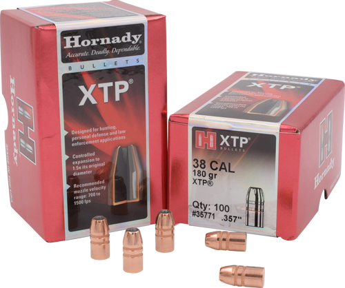 HORNADY BULLETS 38 CAL .357 - 180GR XTP 100CT 15BX/CS