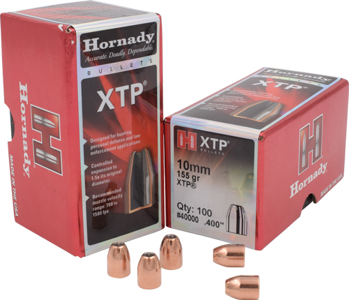 HORNADY BULLETS 10MM .400 CAL - 155GR XTP 100CT 25BX/CS
