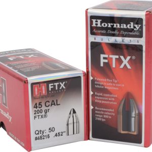 HORNADY BULLETS 45 CAL .452 - 200GR FTX 50CT 25BX/CS