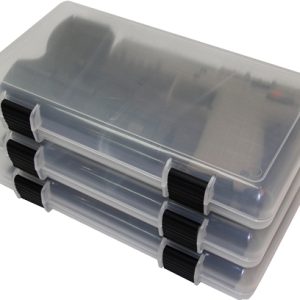 MTM IN-SAFE HANDGUN STORAGE - CASE 12" CLEAR SMOKE 3-PACK