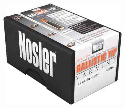 NOSLER BULLETS 22 CAL .224 - 55GR BALLISTIC TIP 100CT