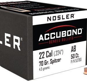 NOSLER BULLETS .22 CAL .224 - 70GR ACCUBOND 50CT