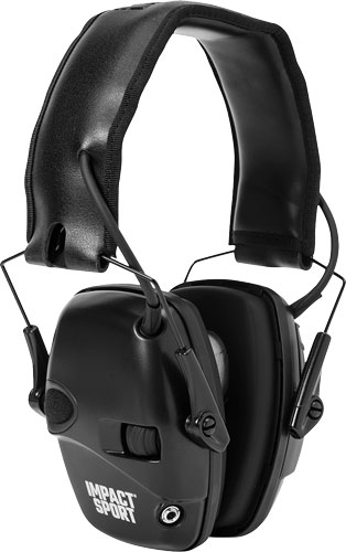 HOWARD LEIGHT IMPACT SPORT - BLACK ELECTRONIC MUFF NRR22