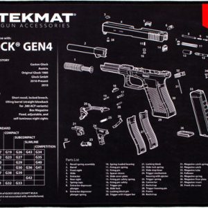TEKMAT ARMORERS BENCH MAT - ULTRA 15"X20" FOR GLOCK G4 BLK