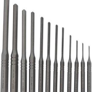 GRACE USA ROLL PIN PUNCH SET - STEEL 12PC W/VINYL POUCH
